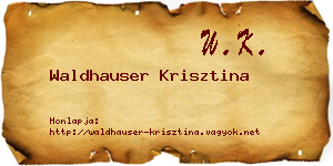Waldhauser Krisztina névjegykártya