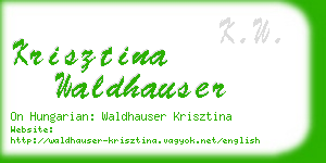 krisztina waldhauser business card